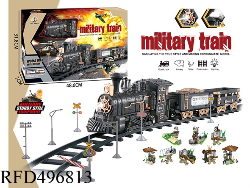 CLASSICAL ELECTRIC MILITARY SMOKING LIGHT RAIL TRAIN