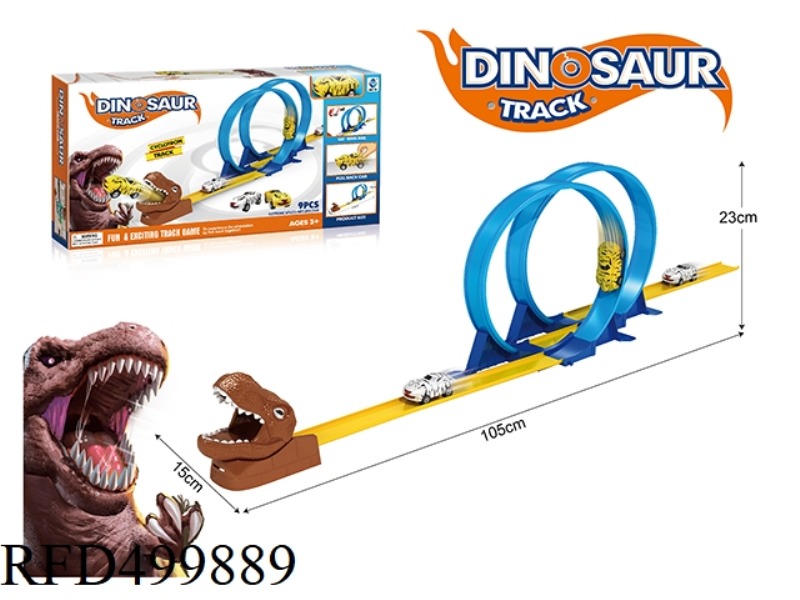 TWO TURNS 360. SOFT TRACK DINOSAUR BOOMERANG TRACK