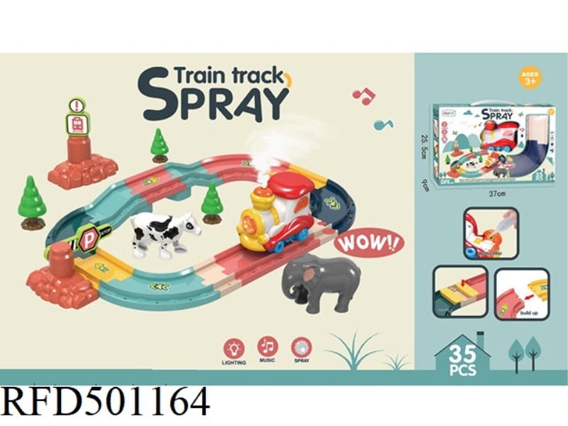 SPRAY LIGHTS MUSIC CARTOON TRACK TRAIN