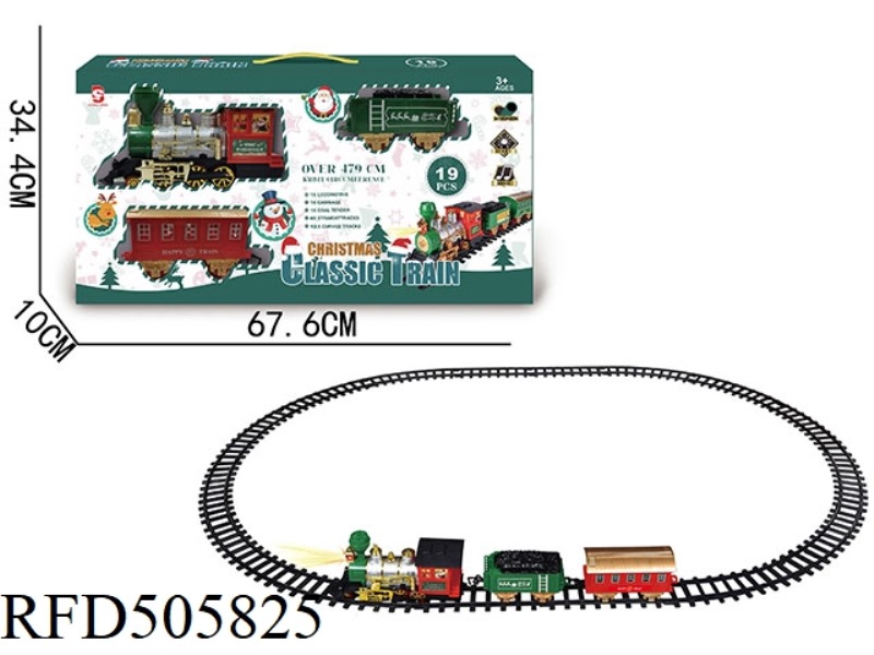 ELECTRIC CHRISTMAS RAIL TRAIN WITH LIGHTS AND MUSIC