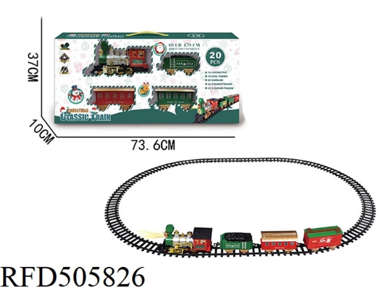 ELECTRIC CHRISTMAS RAIL TRAIN WITH LIGHTS AND MUSIC