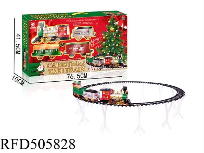 ELECTRIC CHRISTMAS RAIL TRAIN WITH LIGHTS AND MUSIC