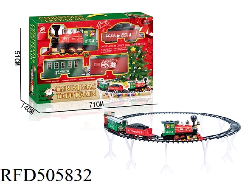 ELECTRIC CHRISTMAS RAIL TRAIN WITH LIGHTS AND MUSIC