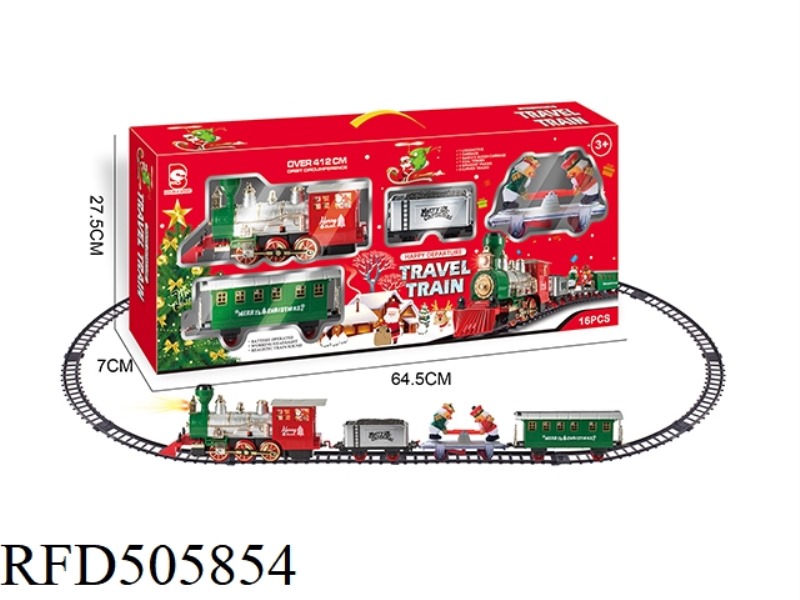 ELECTRIC LIGHTS MUSIC SANTA CLAUS TRACK TRAIN