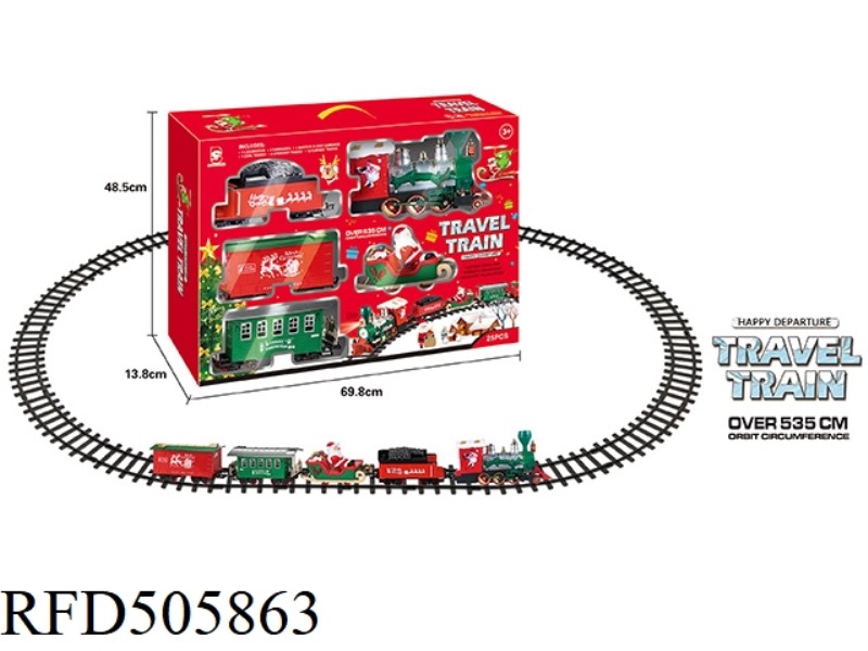 ELECTRIC LIGHTS MUSIC CHRISTMAS TREE TRACK TRAIN