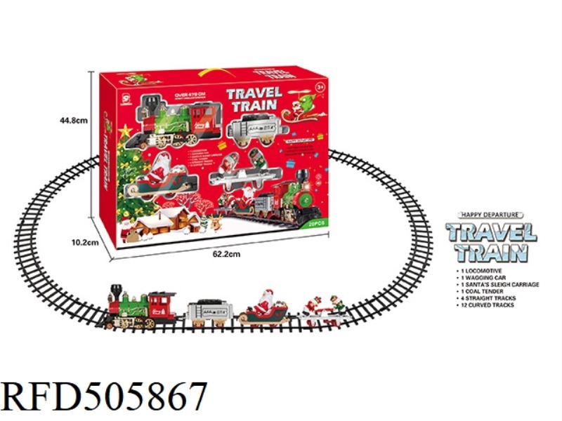 ELECTRIC LIGHTS MUSIC CHRISTMAS TREE TRACK TRAIN