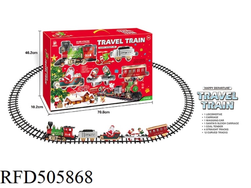 ELECTRIC LIGHTS MUSIC CHRISTMAS TREE TRACK TRAIN