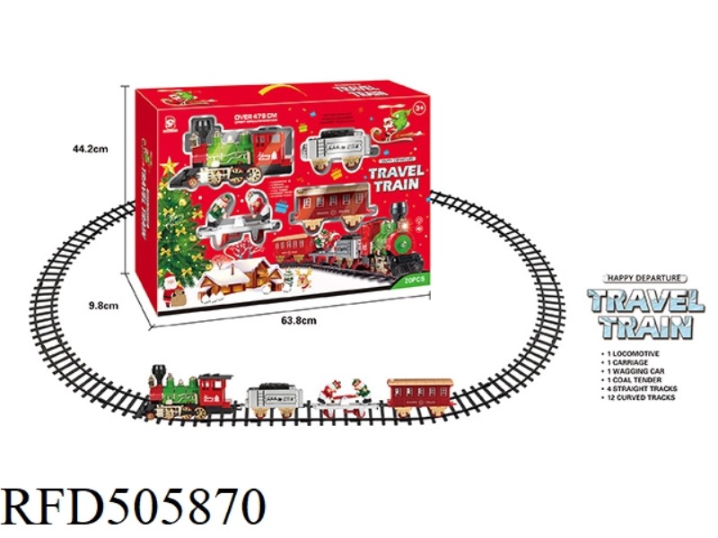 ELECTRIC LIGHTS MUSIC CHRISTMAS TREE TRACK TRAIN