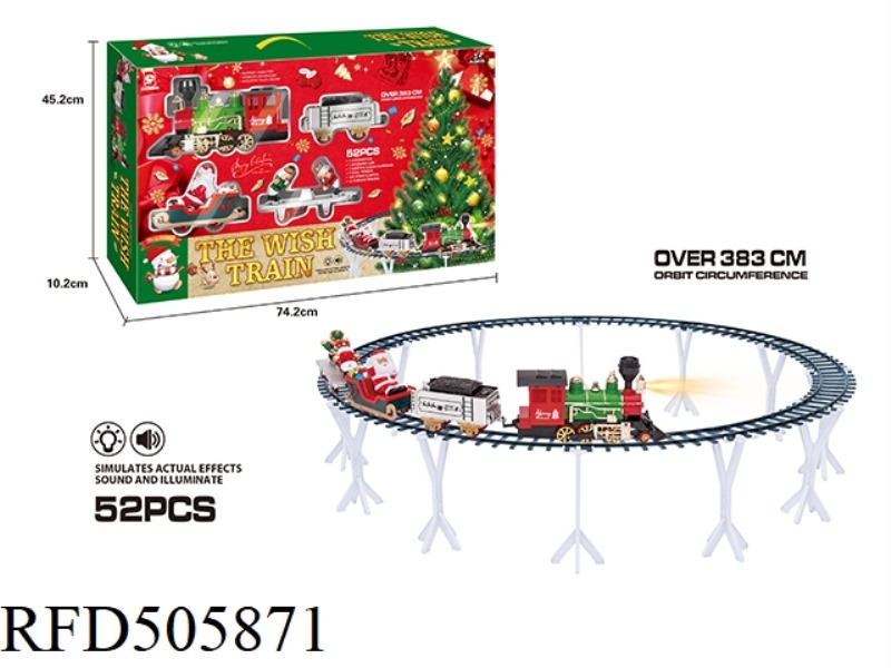 ELECTRIC LIGHTS MUSIC CHRISTMAS TREE TRACK TRAIN