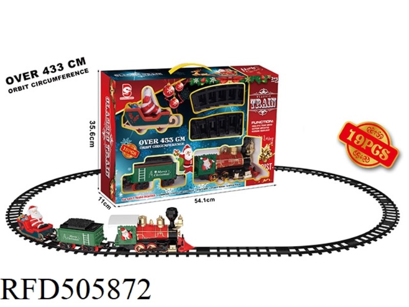 ELECTRIC LIGHTS MUSIC CHRISTMAS TREE TRACK TRAIN