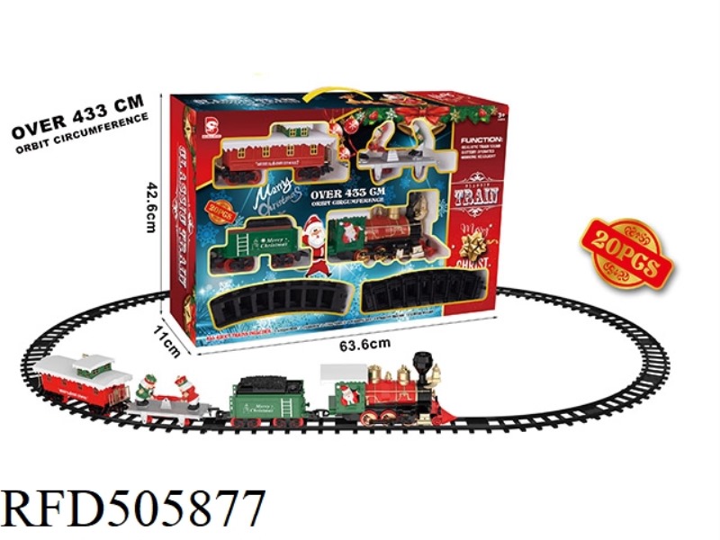ELECTRIC LIGHTS MUSIC CHRISTMAS TREE TRACK TRAIN