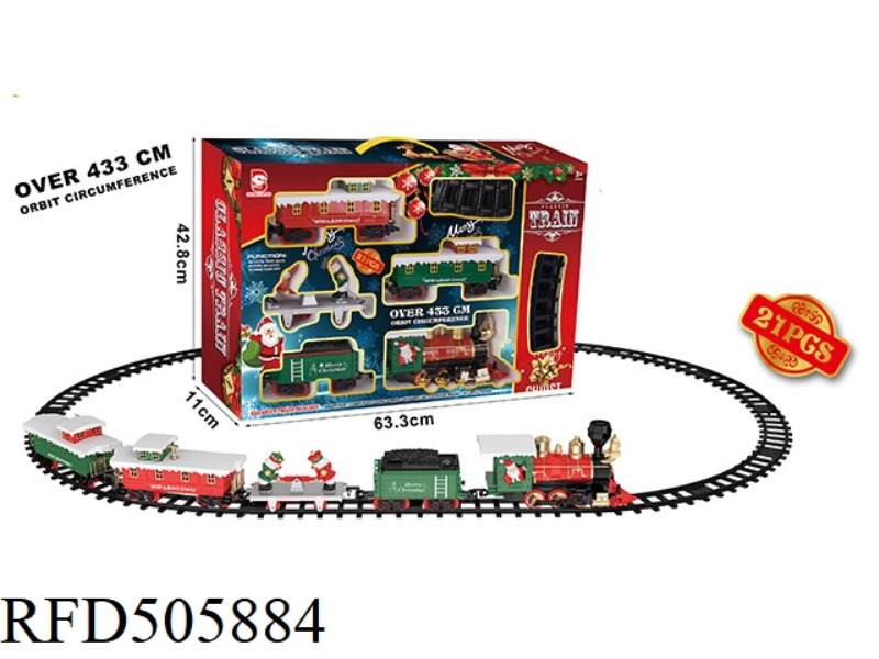 ELECTRIC LIGHTS MUSIC CHRISTMAS TREE TRACK TRAIN