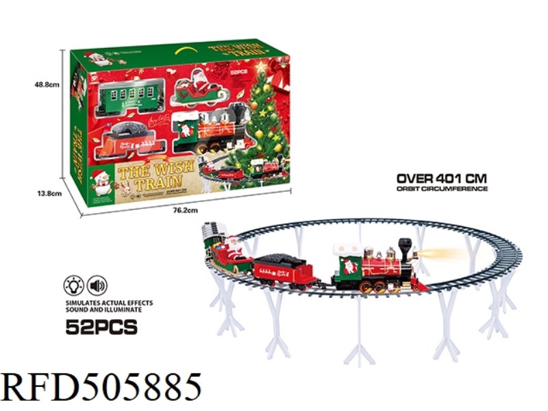 ELECTRIC CHRISTMAS RAIL TRAIN WITH LIGHTS AND MUSIC