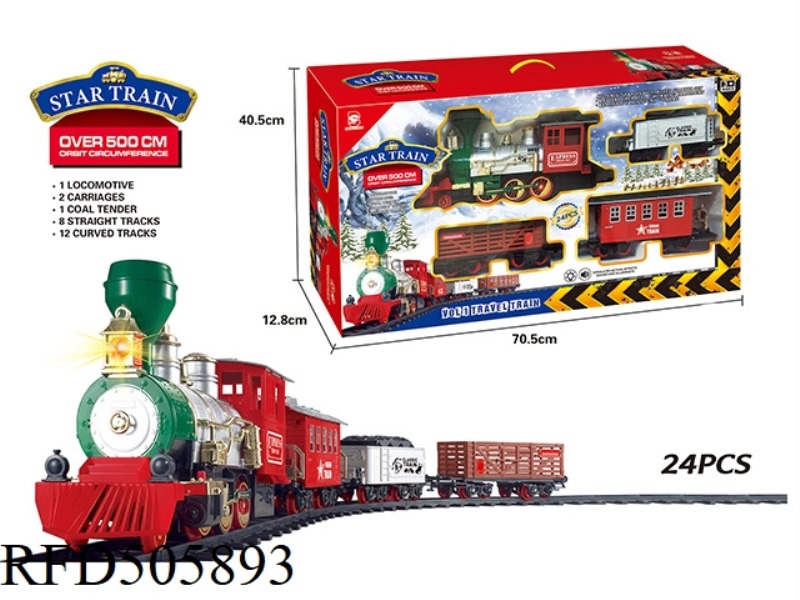 ELECTRIC LIGHTS MUSIC CHRISTMAS TRACK TRAIN