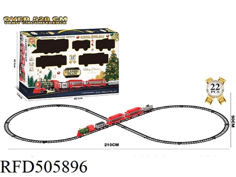 ELECTRIC CHRISTMAS RAIL TRAIN WITH LIGHTS AND MUSIC