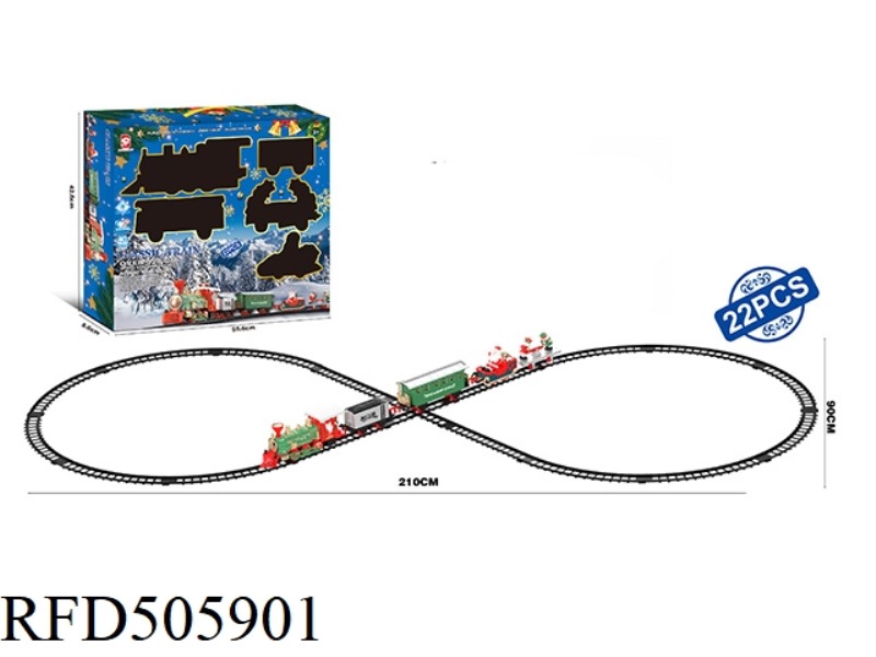 ELECTRIC CHRISTMAS RAIL TRAIN WITH LIGHTS AND MUSIC