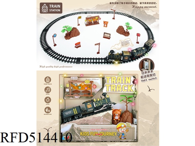 GREEN RAIL TRAIN SCENE BOX