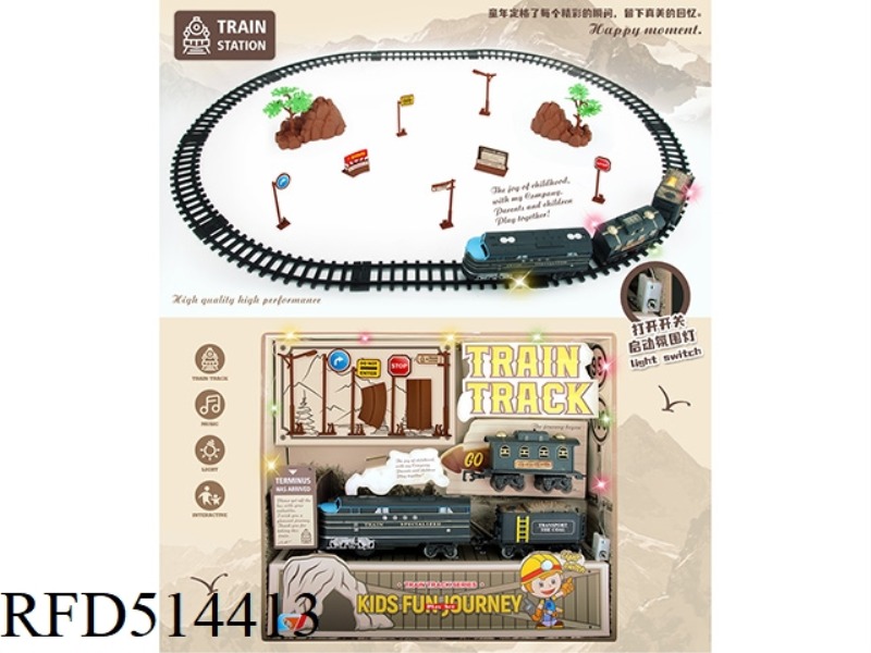 DARK GREEN RAIL TRAIN SCENE BOX SET