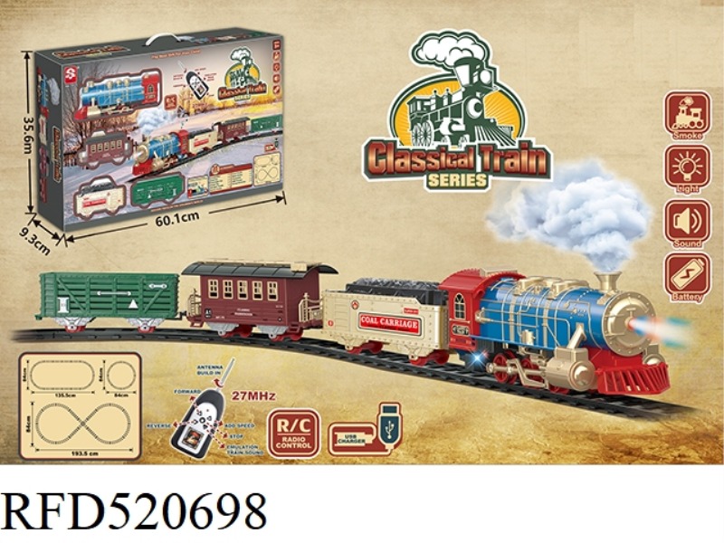 CLASSIC STEAM REMOTE CONTROL RAIL TRAIN