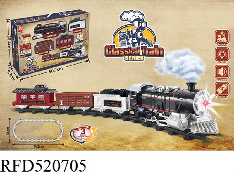 CLASSICAL PROGRAMMED STEAM ELECTRIC RAIL TRAIN