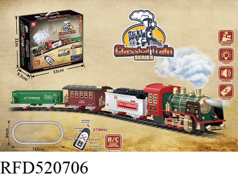 CLASSIC STEAM REMOTE CONTROL TRACK TRAIN (E-COMMERCE BOX)