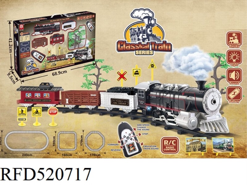 CLASSIC STEAM REMOTE CONTROL RAIL TRAIN