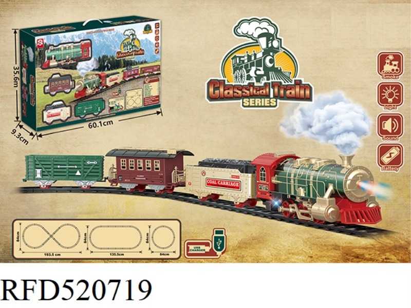 CLASSIC STEAM-ELECTRIC RAIL TRAIN