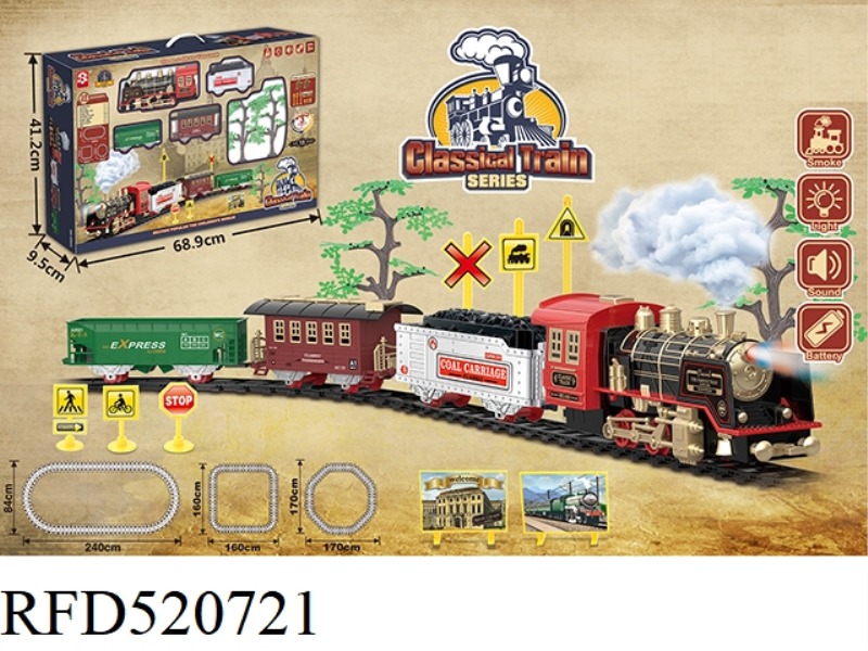 CLASSICAL PROGRAMMED STEAM-ELECTRIC RAIL TRAIN