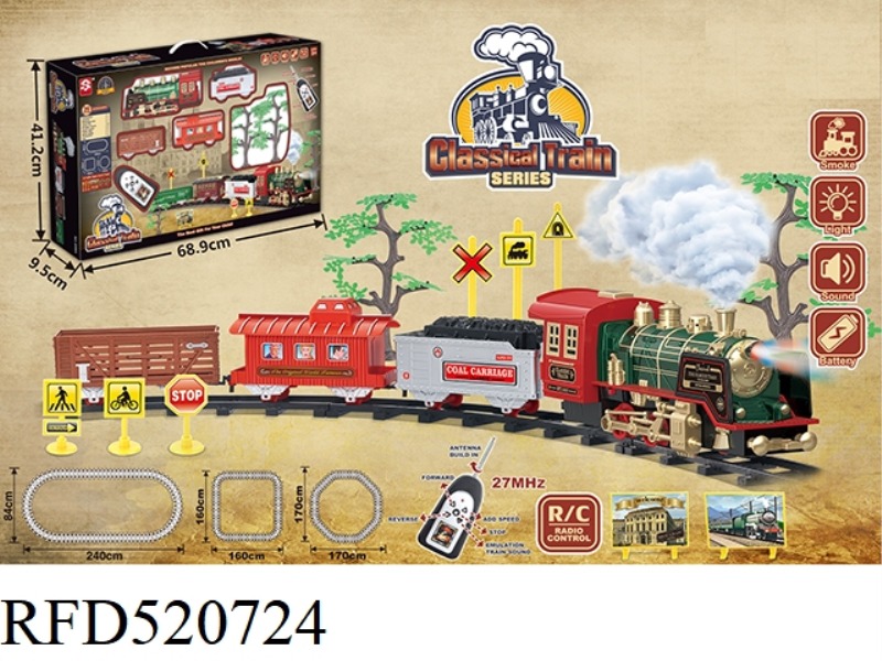 CLASSIC STEAM REMOTE CONTROL RAIL TRAIN