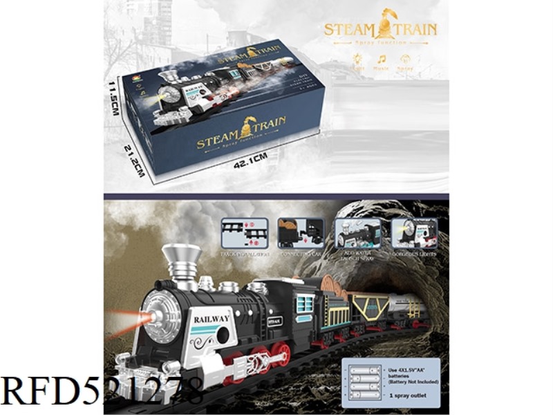 CLASSIC STEAM-ELECTRIC RAIL TRAIN