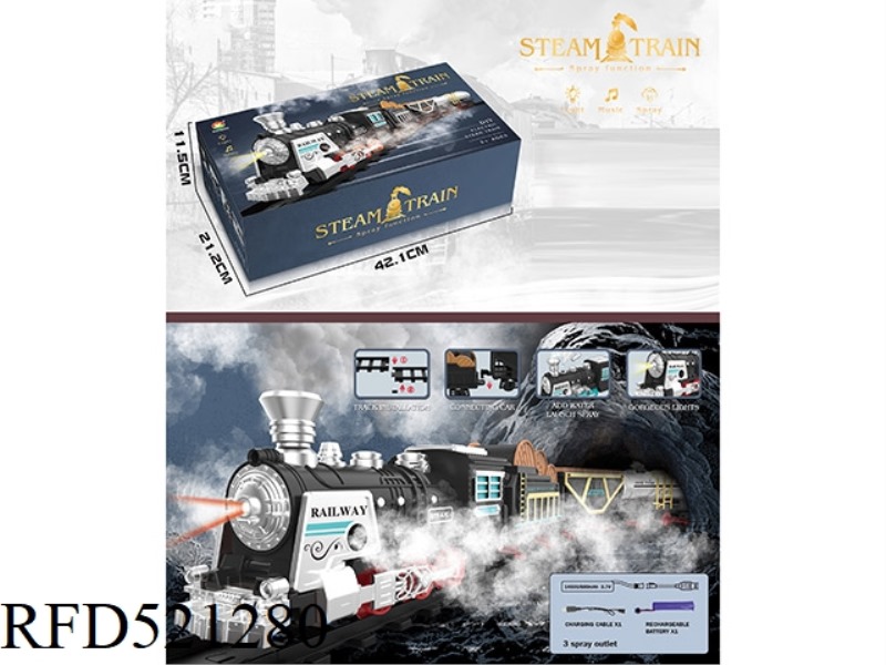 CLASSIC STEAM CHARGING RAIL TRAIN