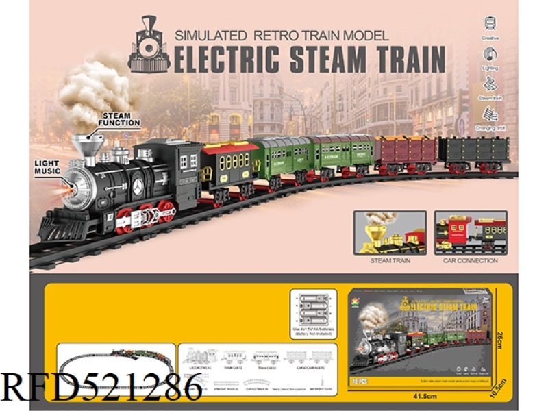 CLASSIC STEAM-ELECTRIC RAIL TRAIN