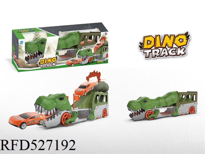 DINOSAUR RAIL CAR STORAGE WITH A PLASTIC CAR