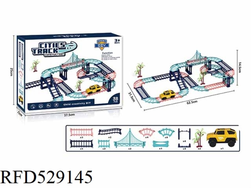 ELECTRIC RAIL CAR 38PCS