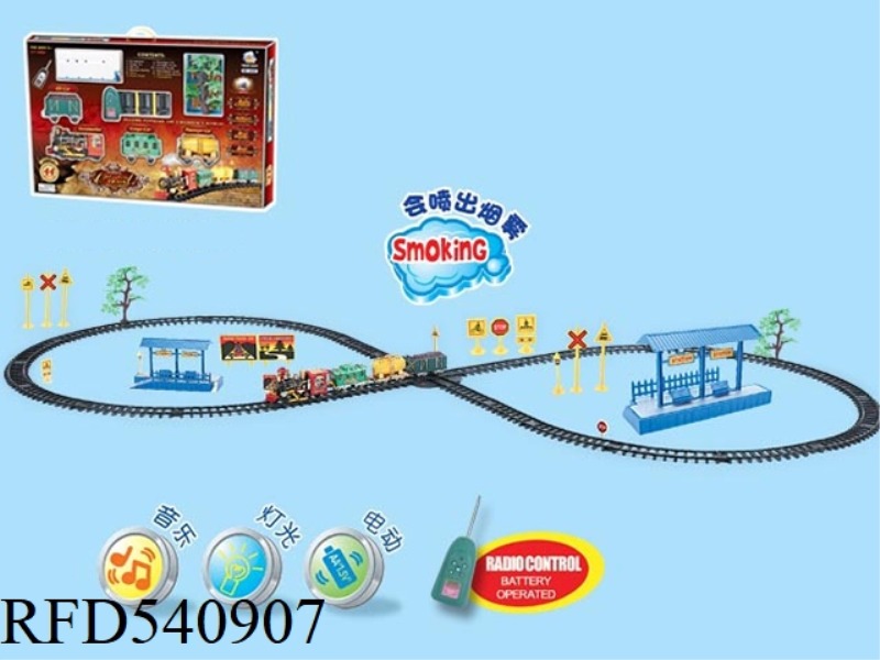 (REMOTE CONTROL TRACK) DELUXE CLASSICAL SMOKING LIGHT MUSIC TRAIN [WITH ACCESSORIES]