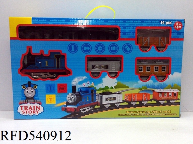 (ELECTRIC TRACK) LIGHTING MUSIC SMOKING CARTOON TRAIN