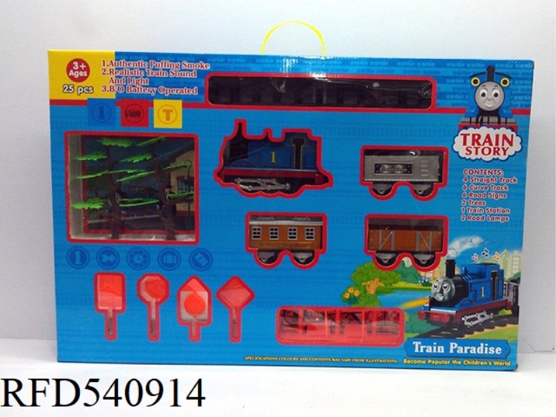 (ELECTRIC TRACK) LIGHTING MUSIC SMOKING CARTOON TRAIN