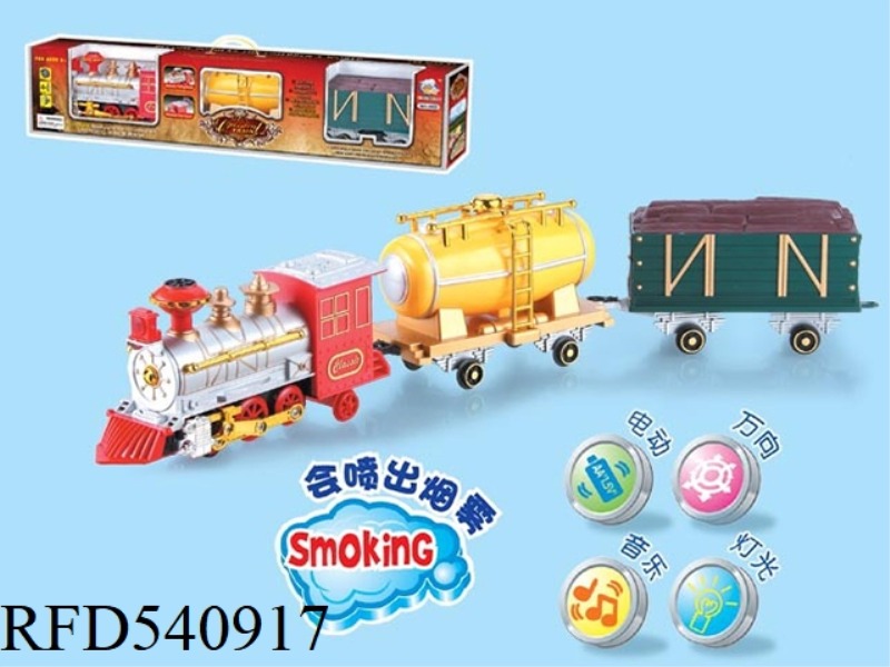 (ELECTRIC UNIVERSAL) CLASSICAL SMOKING LIGHT MUSIC TRAIN [WITH TWO CARS]