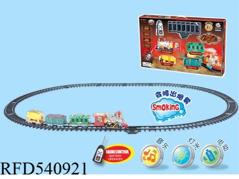(REMOTE CONTROL TRACK) LUXURY CLASSICAL SMOKING LIGHT MUSIC TRAIN 【 MULTIPLE LIGHTS WITH FLASHING 】