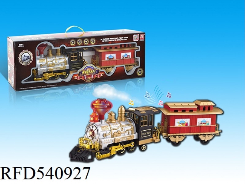 (ELECTRIC UNIVERSAL) SUPER LARGE CLASSICAL SMOKING LIGHT MUSIC TRAIN [WITH ONE CAR]