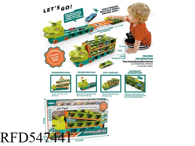 DINOSAUR TRACK EJECTION CAR STORAGE CAR