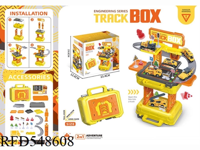 2-IN-1 TRACK PARKING PROJECT HANDBAG (4 CARS)