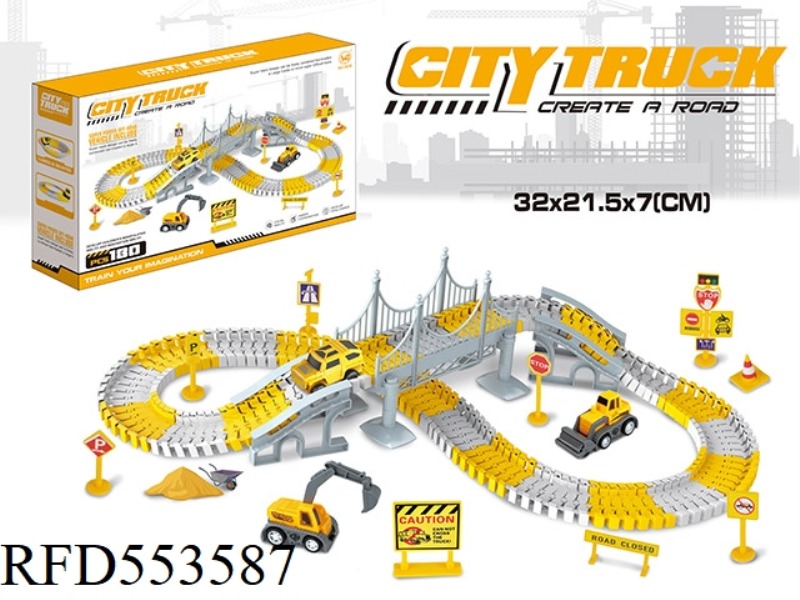 TOP SPEED ELECTRIC ENGINEERING RAIL CAR 180PCS