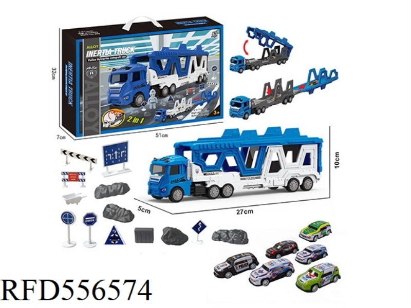 DRAGHEAD DEFORMED ALLOY POLICE CAR EJECTION TRACK SET