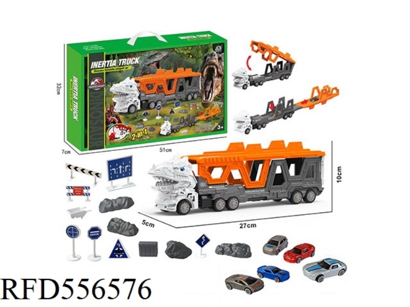 TOWING TYRANNOSAURUS REX CITY CAR EJECTION TRACK SET