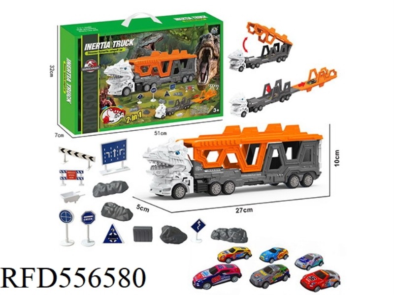 TOWING TYRANNOSAURUS REX CITY CAR EJECTION TRACK SET