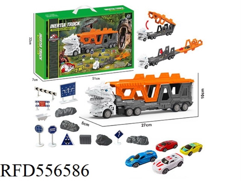 TOWING TYRANNOSAURUS REX CITY CAR EJECTION TRACK SET