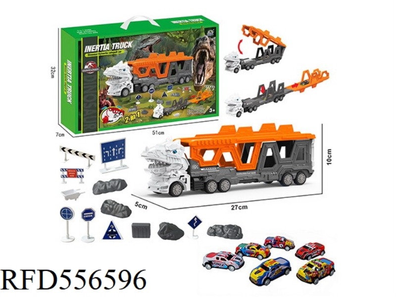 TOWING TYRANNOSAURUS REX CITY CAR EJECTION TRACK SET