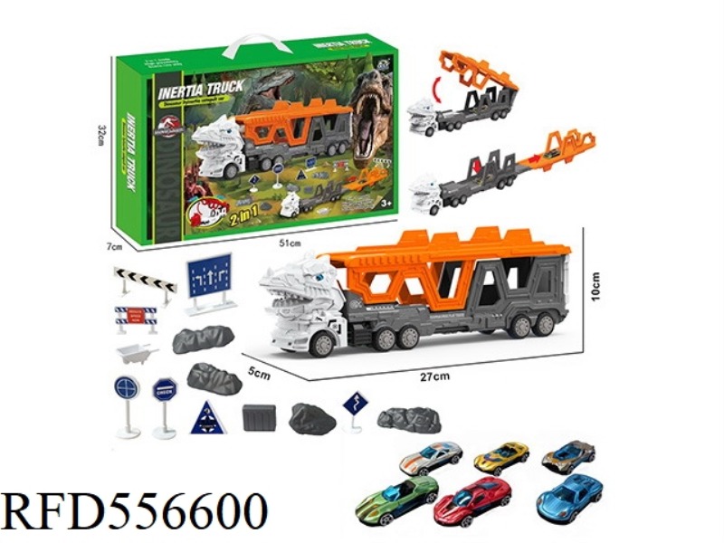 TOWING TYRANNOSAURUS REX CITY CAR EJECTION TRACK SET