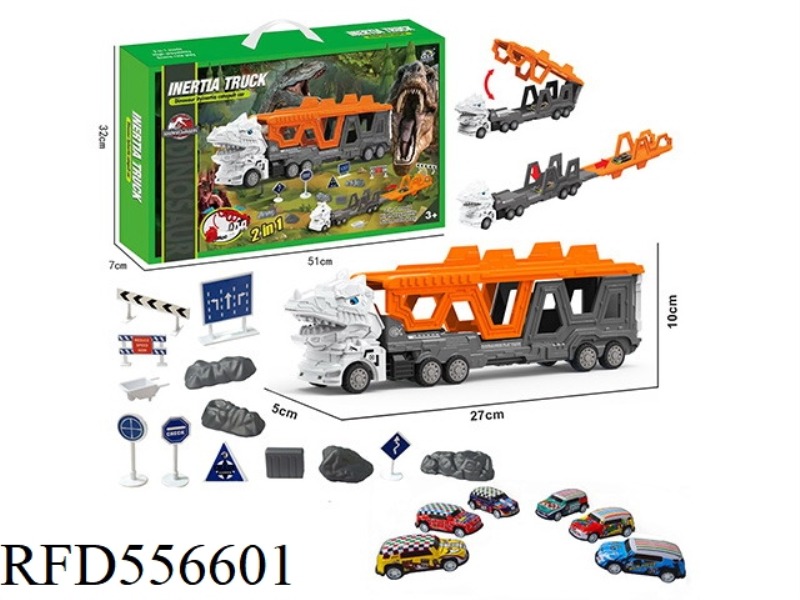 TOWING TYRANNOSAURUS REX CITY CAR EJECTION TRACK SET